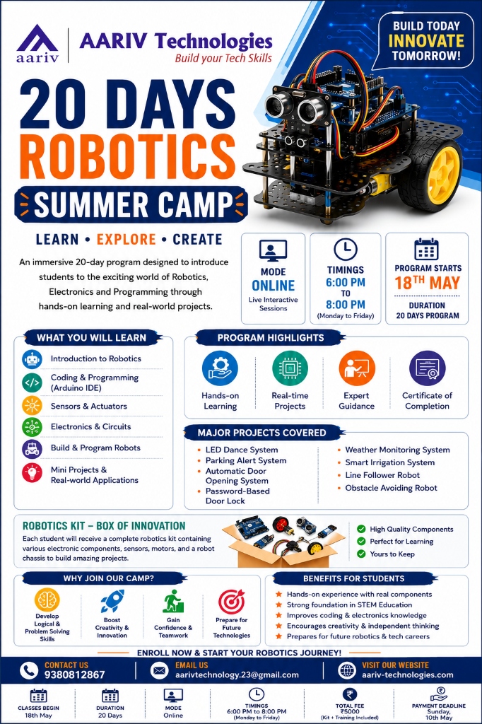 Online Robotics Summer Camp Front